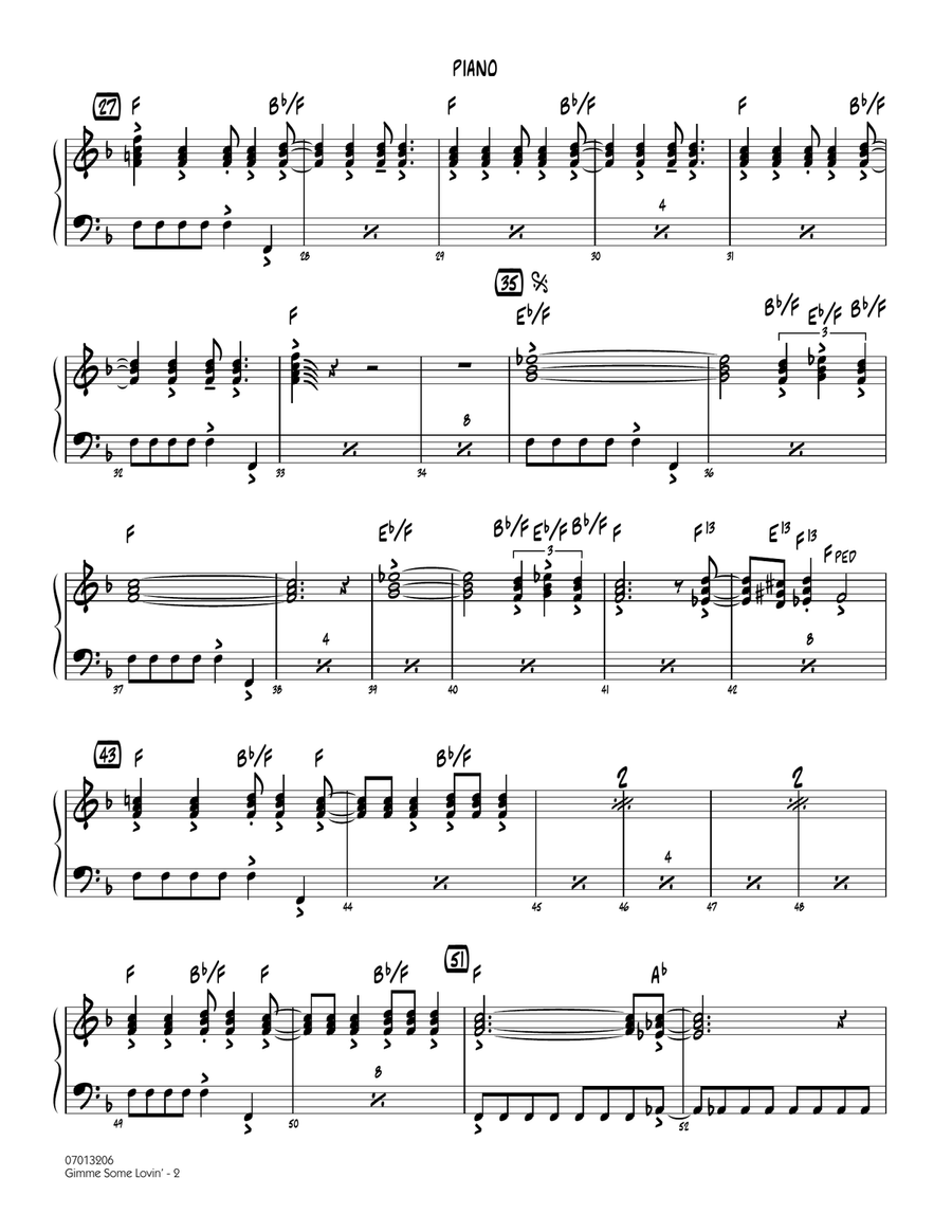 Gimme Some Lovin' - Piano Jazz Ensemble scores gallery preview page 2
