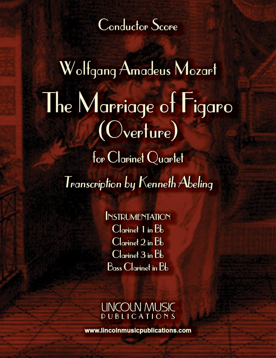 The Marriage of Figaro - Overture (for Clarinet Quartet) Clarinet Quartet scores gallery preview page 1
