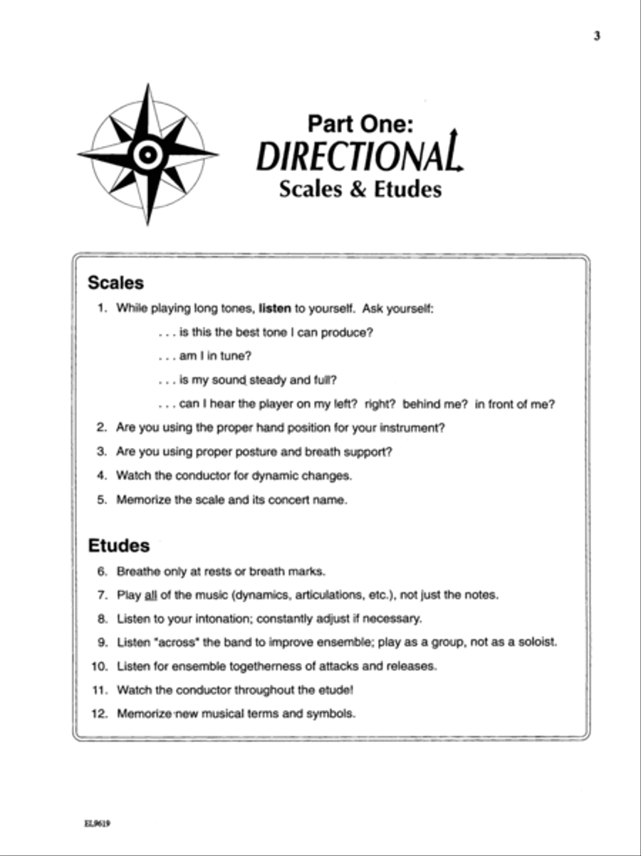 Directional Warm-Ups for Band (concert band method book - Part Book Set D: A. Sax 1, A. Sax 2, Tenor Concert Band scores gallery preview page 3