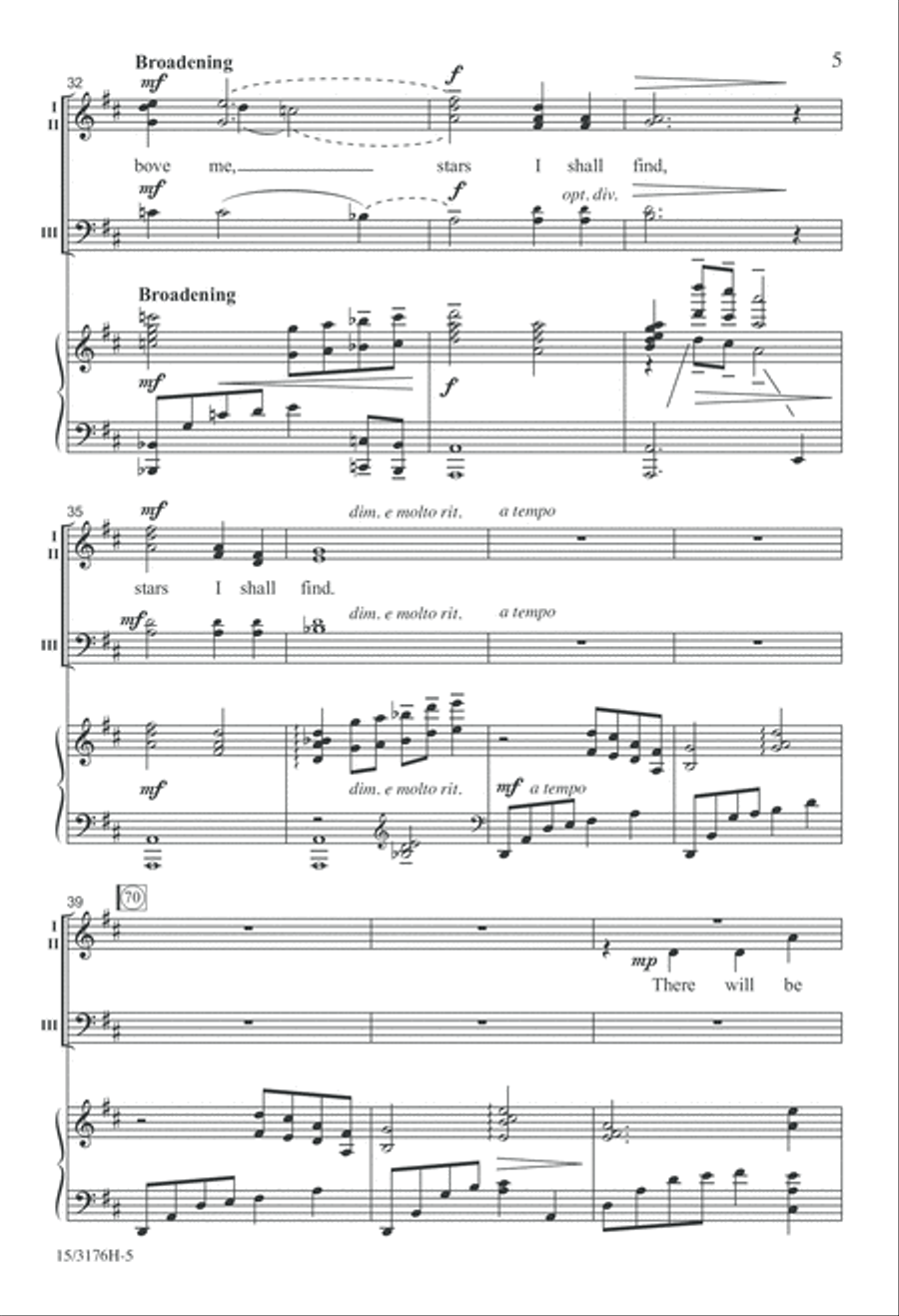 Stars I Shall Find 3-Part scores gallery preview page 5