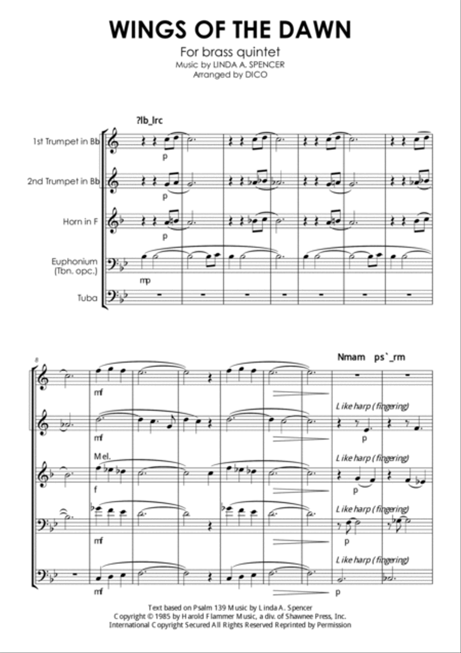 Wings Of The Dawn Wings Of The Dawn Brass Ensemble scores gallery preview page 2