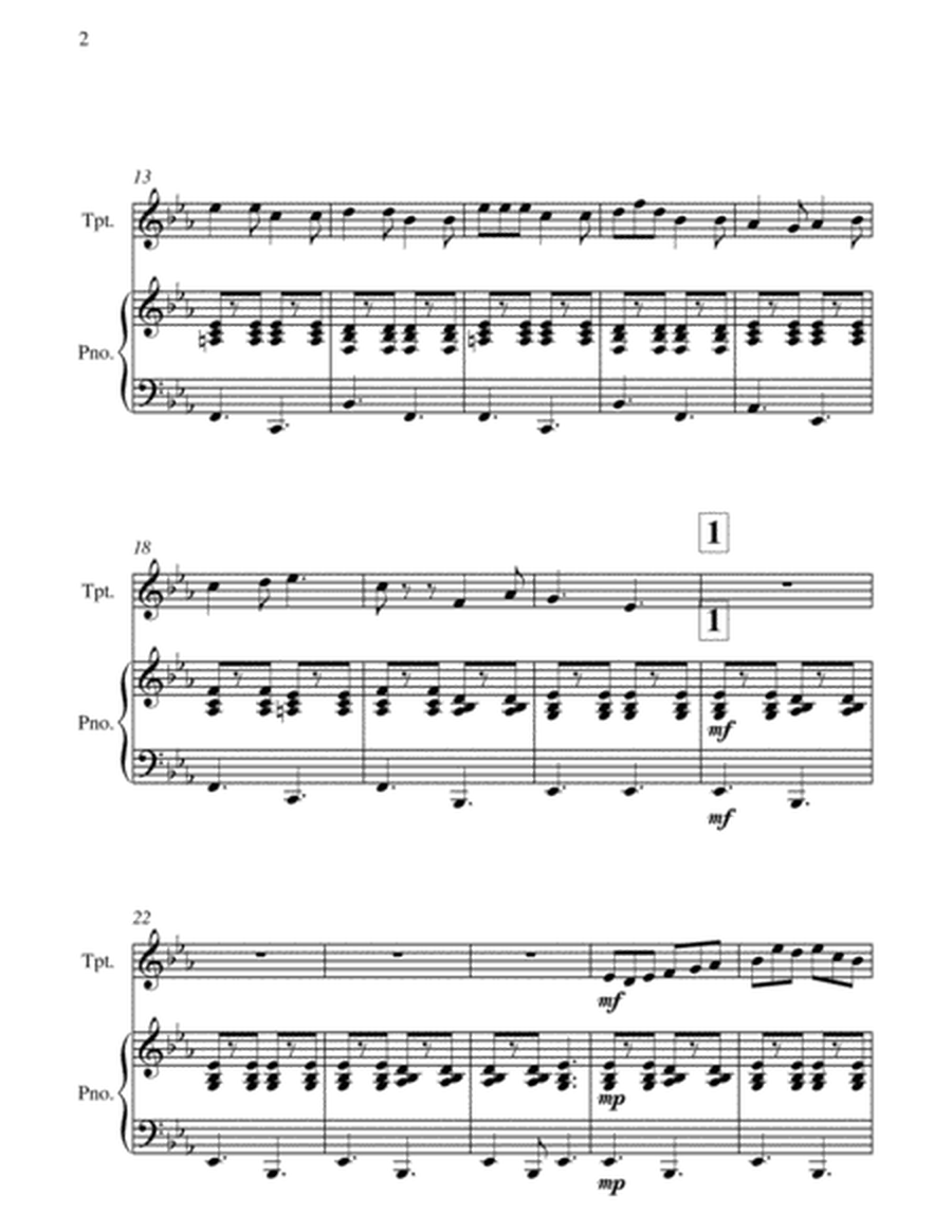 Pop Goes the Weasel - Theme and Variations For B Flat Trumpet and Piano image number null