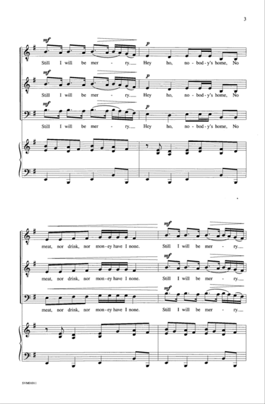 Hey Ho, Nobody's Home Hey Ho, Nobody's Home Men's Choir scores gallery preview page 10