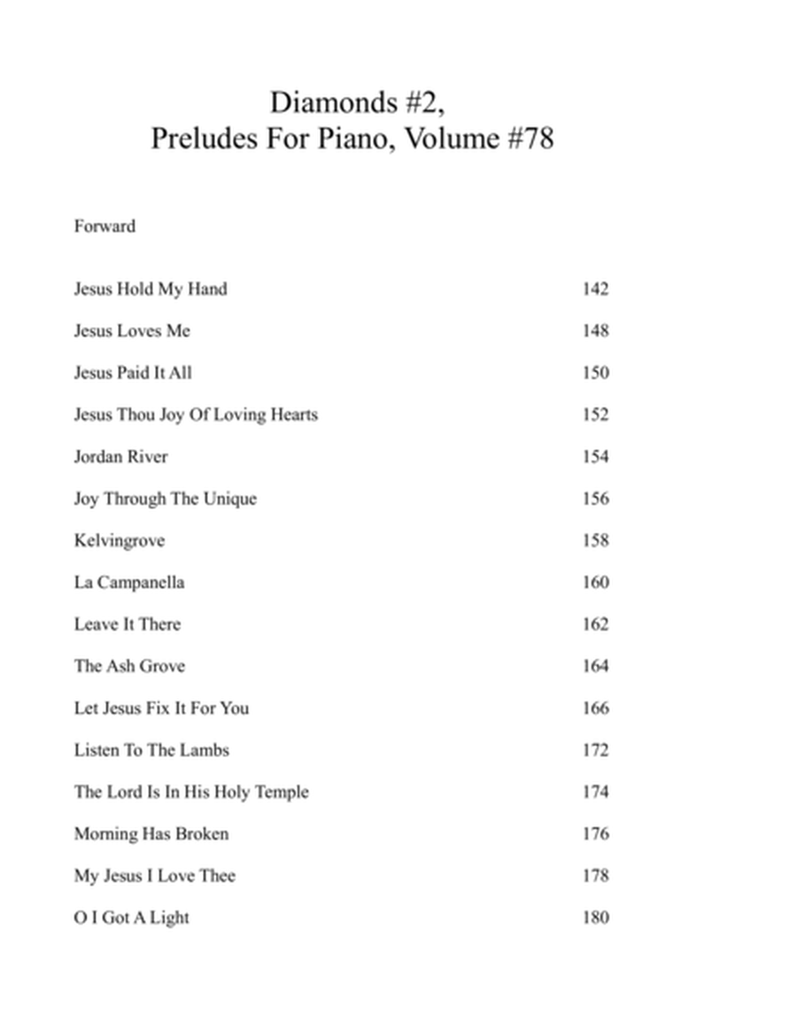 Diamonds #2, Preludes For Piano, Volume #78 image number null