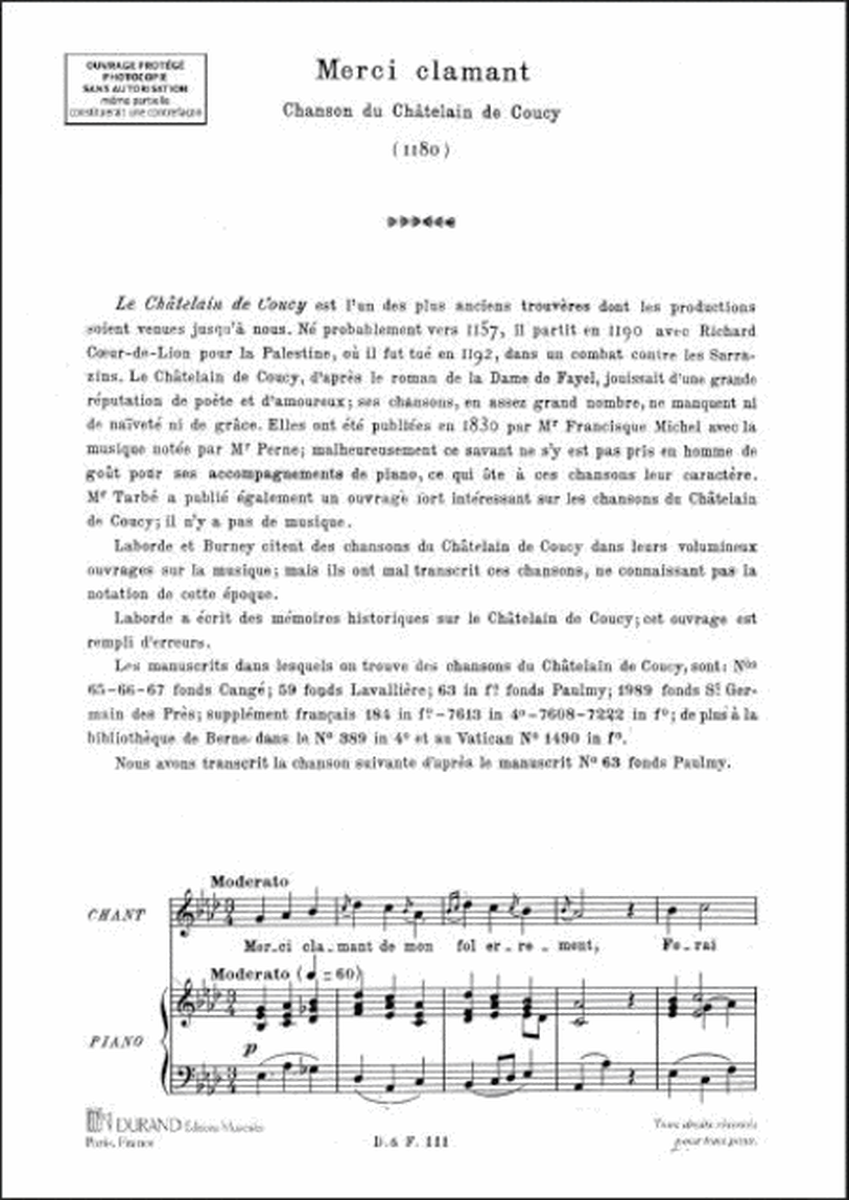 Du Temps Passe Vol 1 Chant-Piano