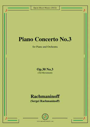 Book cover for Rachmaninoff-Piano Concerto No.3,Op.30 No.3