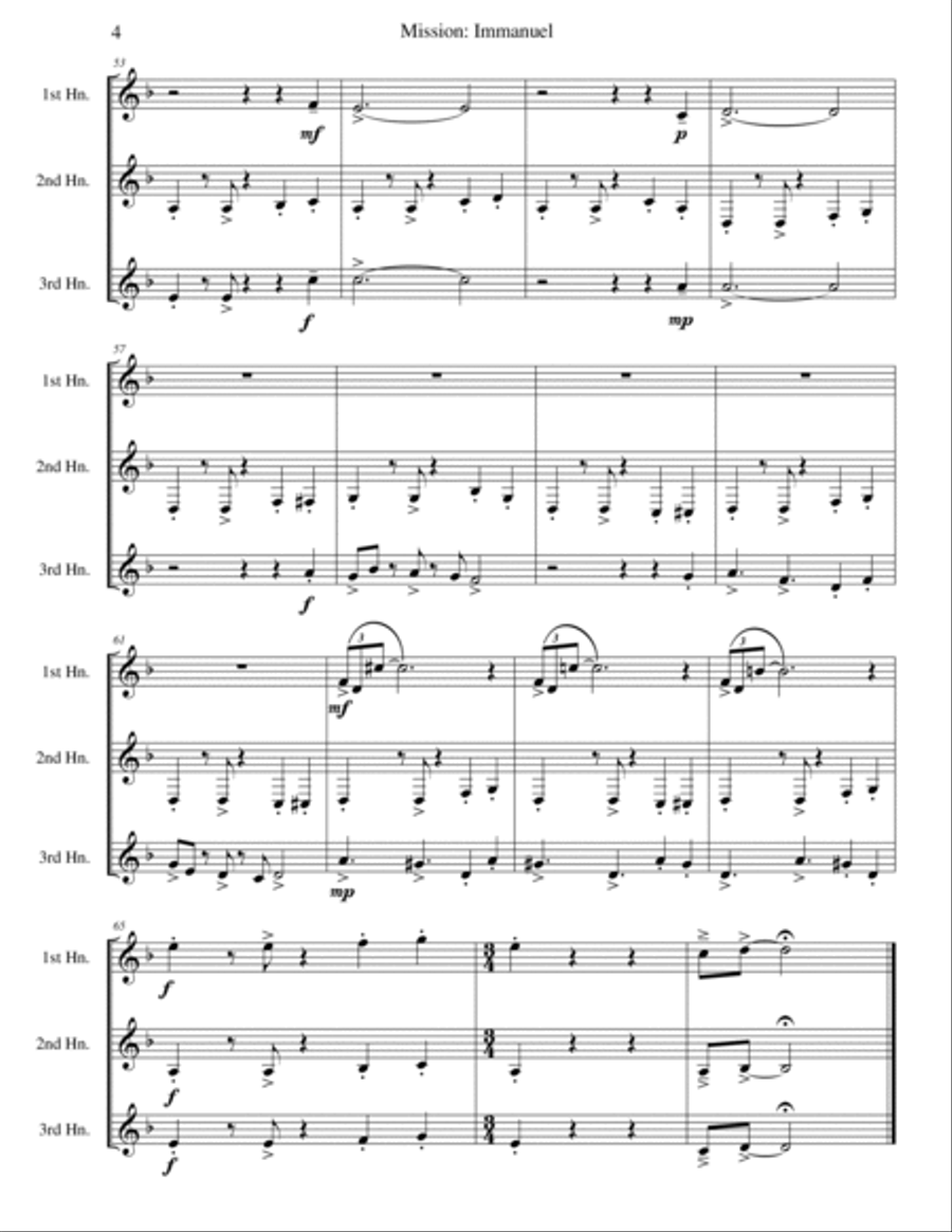 Mission: Impossible Theme Brass Trio scores gallery preview page 4