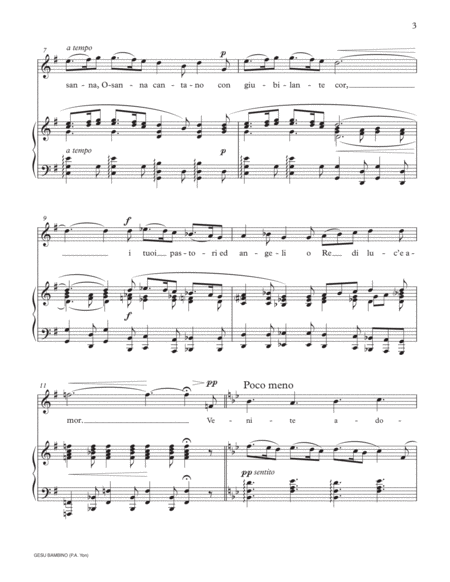 Gesu Bambino – High Solo Voice (G) & Piano image number null