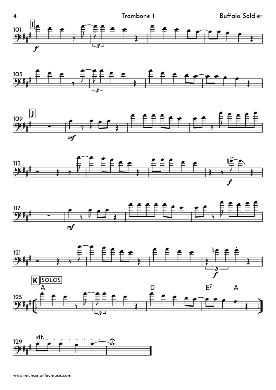 Buffalo Soldier Brass Ensemble scores gallery preview page 5