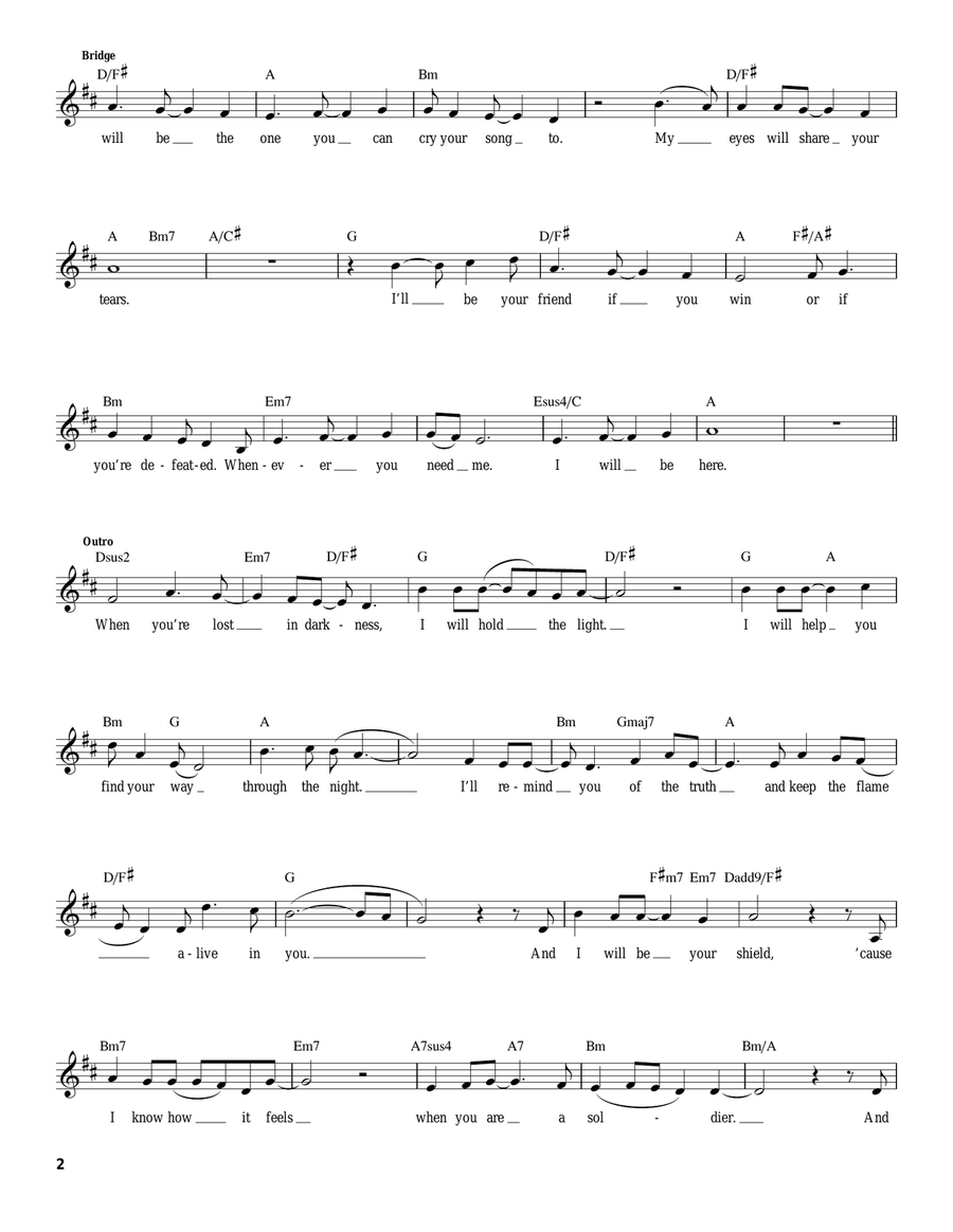 When You Are A Soldier Easy Guitar scores gallery preview page 2