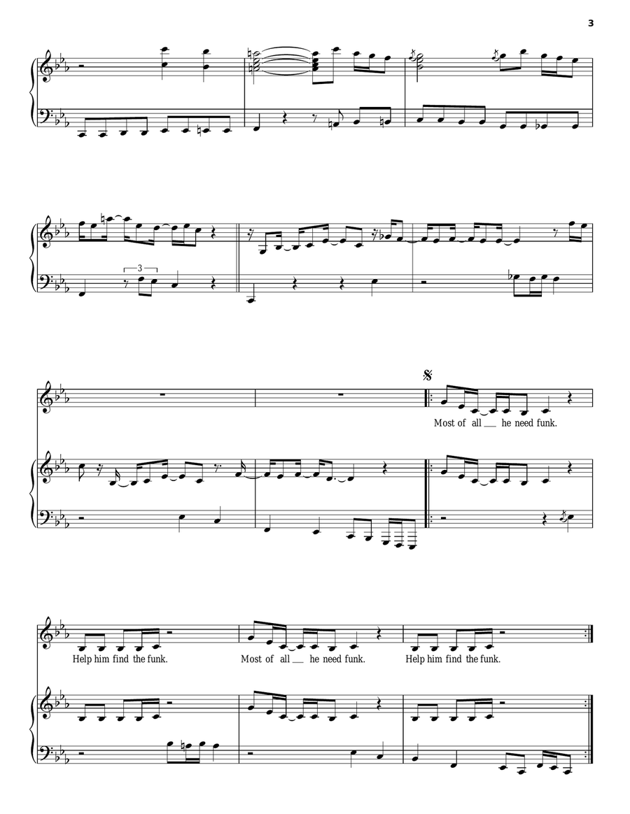 Flashlight Piano, Vocal, Guitar scores gallery preview page 3