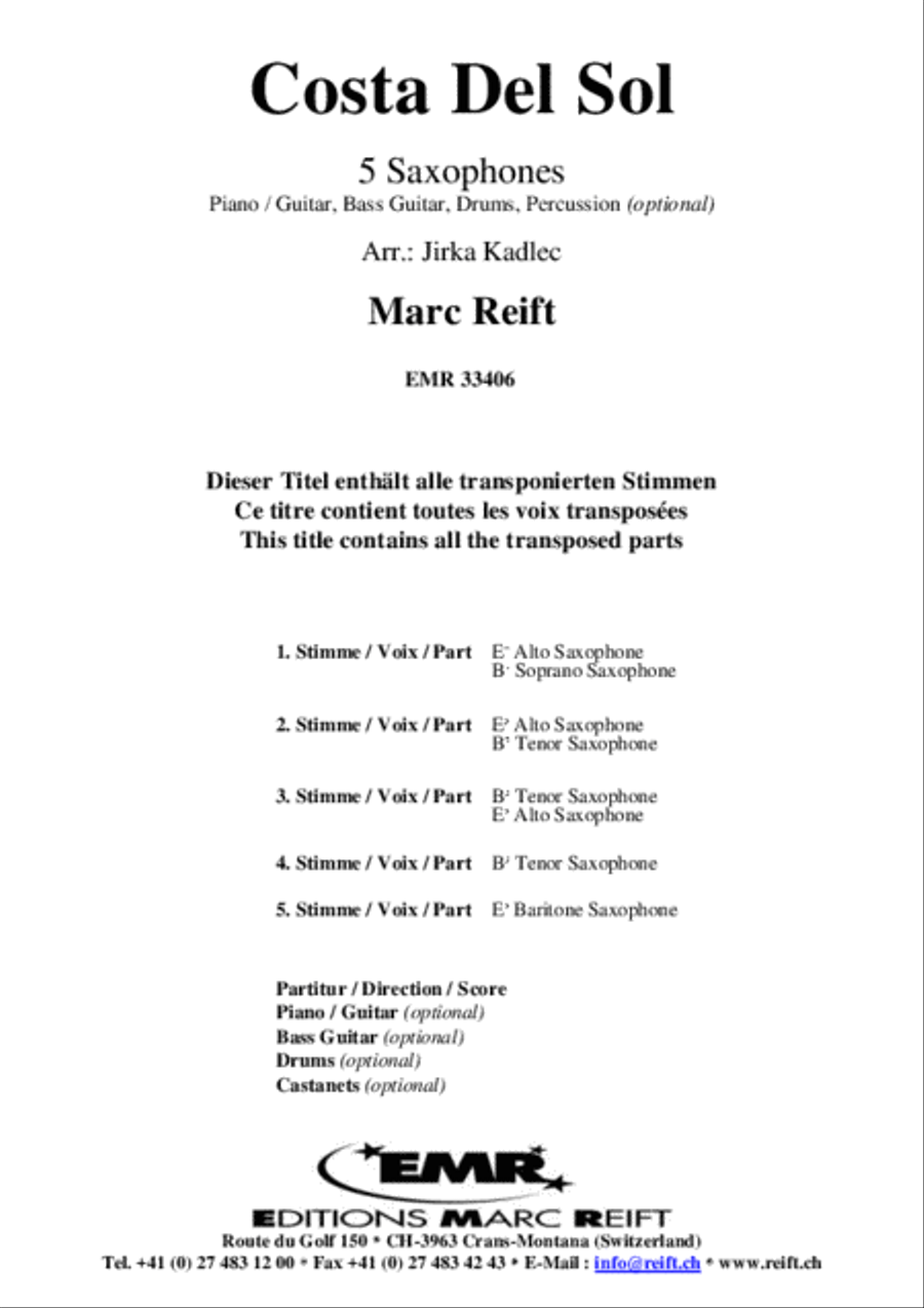Costa Del Sol Saxophone Quintet scores gallery preview page 2