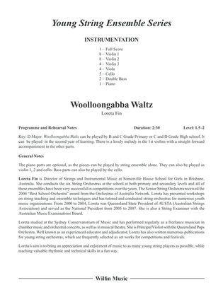 Book cover for Woolloongabba Waltz: Score