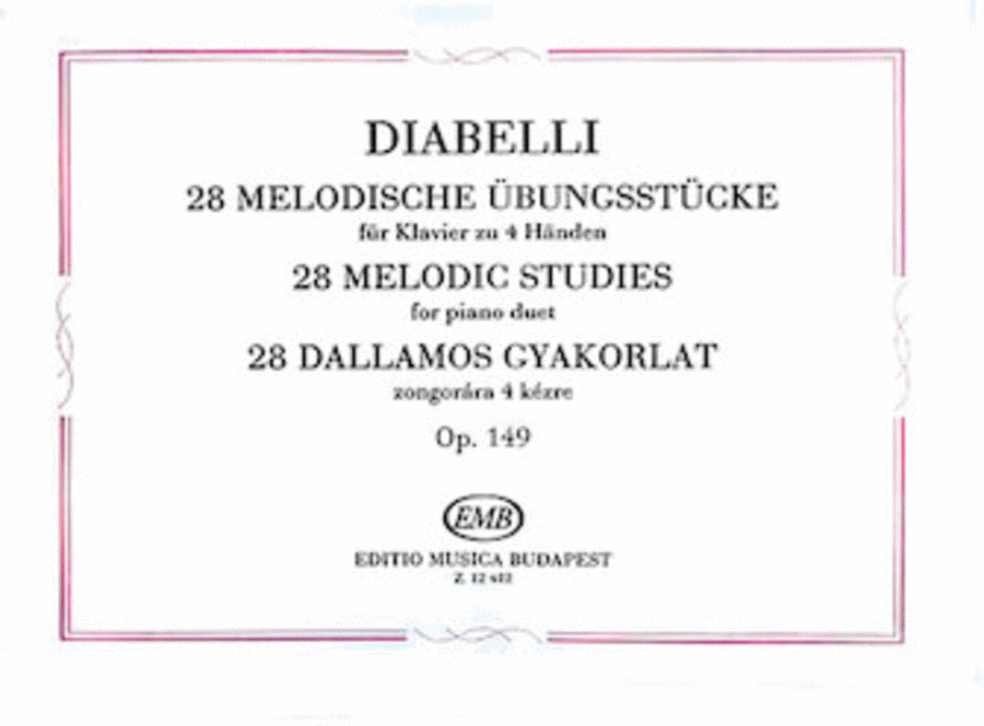 Book cover for 28 Melodic Exercises Op. 149