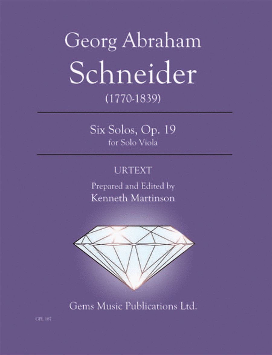Six Solos, Op. 19 for Solo Viola Viola Solo scores gallery preview page 1