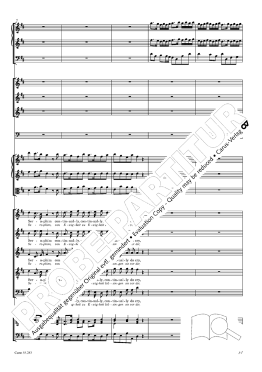 Te Deum for the Victory of Dettingen SSATB scores gallery preview page 54