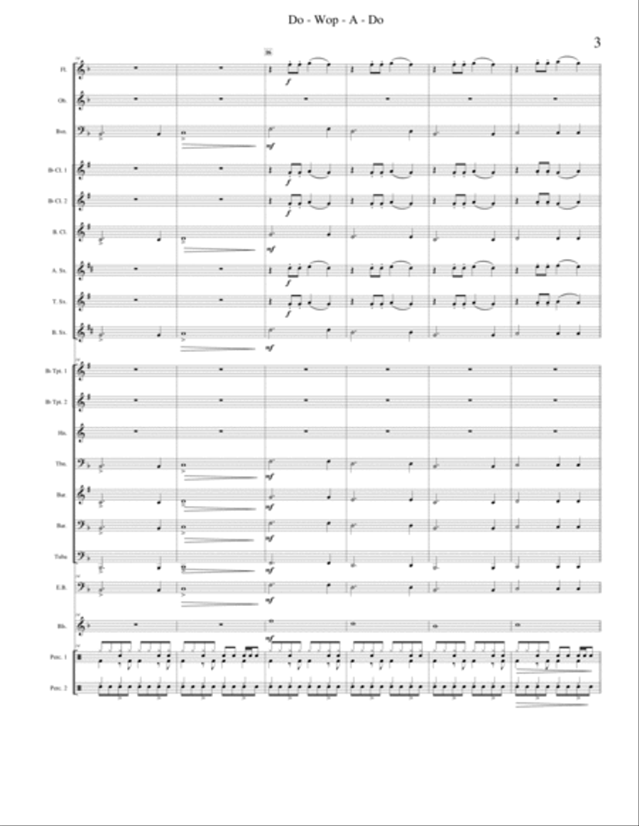 Do-Wop-A-Do Do-Wop-A-Do Concert Band scores gallery preview page 4