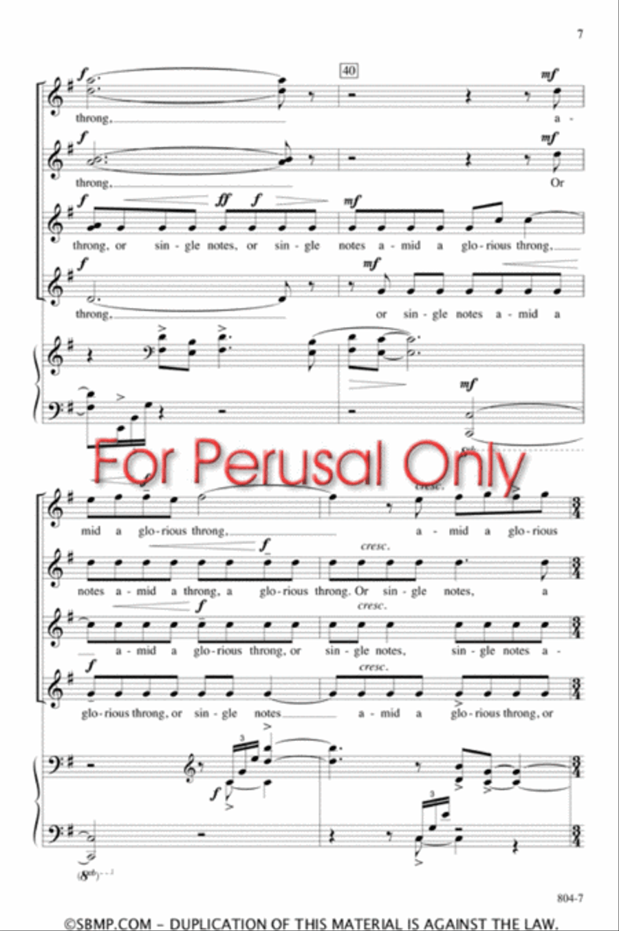 You Are the Music - SSAA Octavo SSAA scores gallery preview page 7
