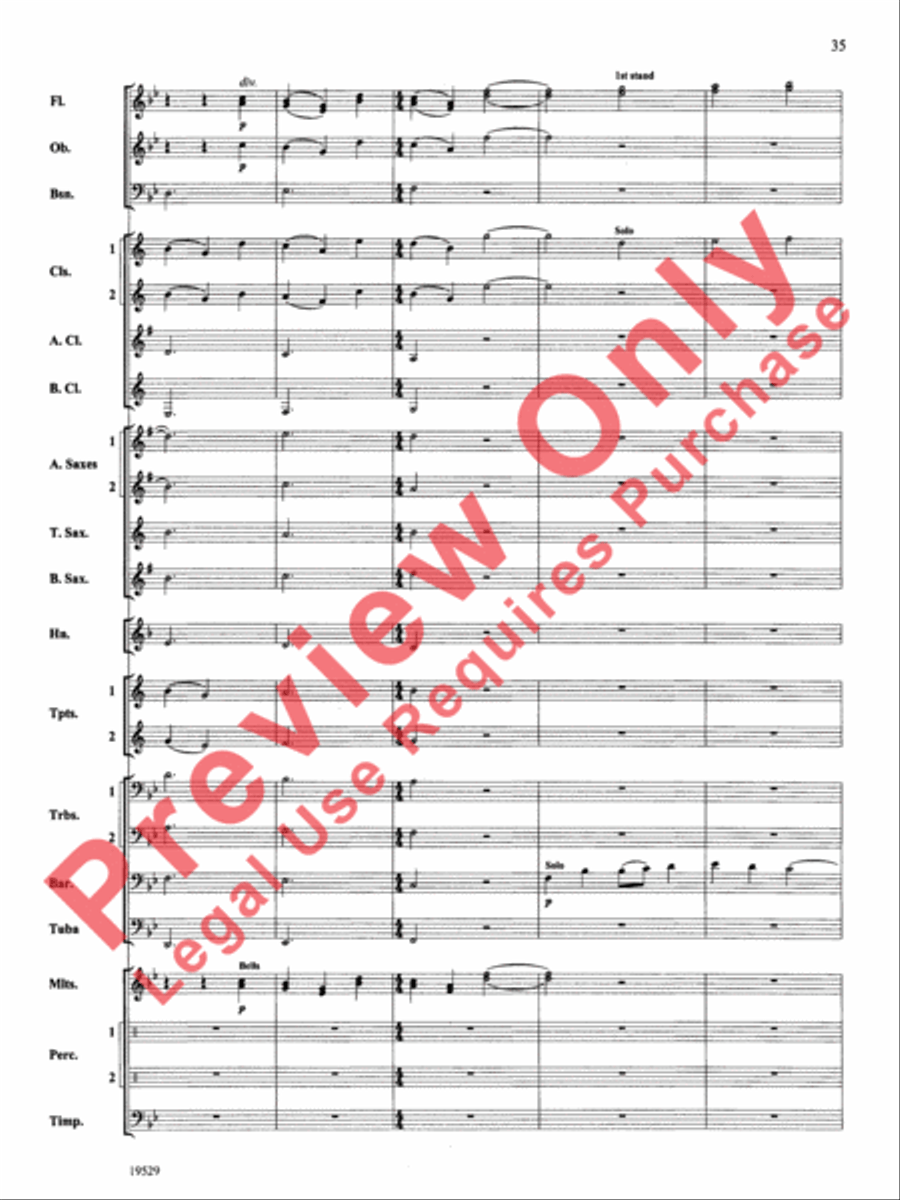 The Road Unknown Concert Band scores gallery preview page 36