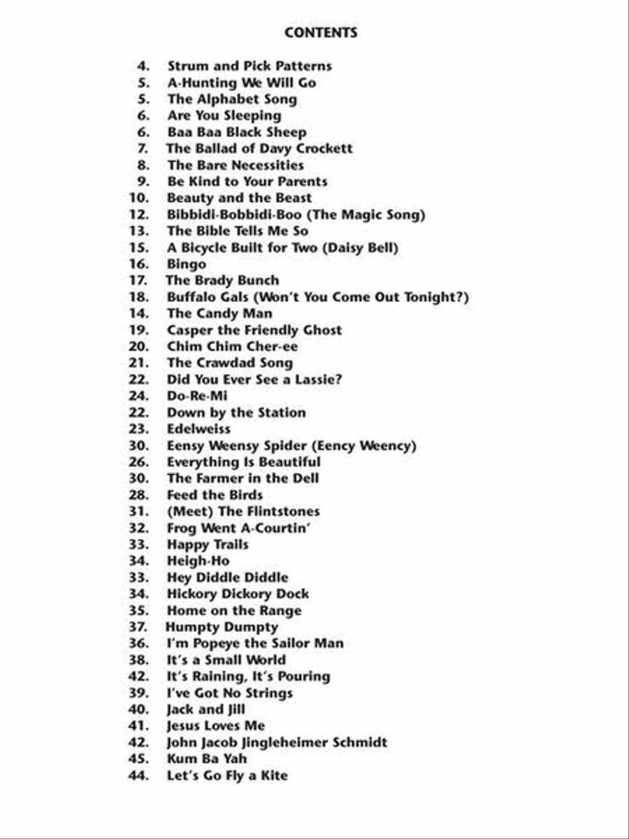 The Big Book Of Children's Songs - Easy Guitar Easy Guitar scores gallery preview page 4