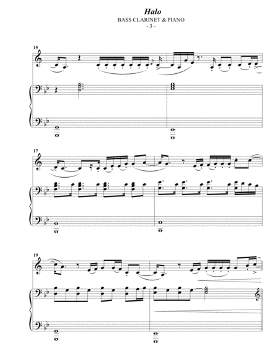 Halo Bass Clarinet scores gallery preview page 3