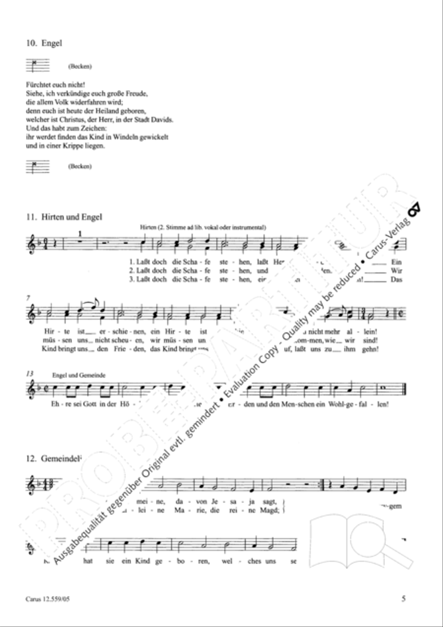 Singspiel zur Weihnachtsgeschichte Children's Choir scores gallery preview page 6