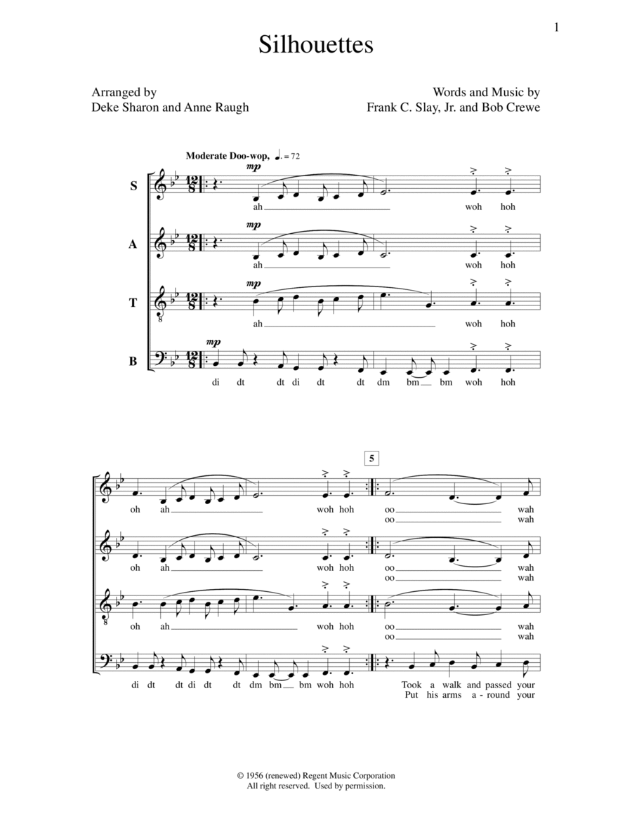 Silhouettes Silhouettes 4-Part scores gallery preview page 1