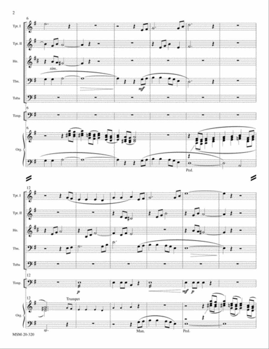Festival Hymn Setting on Kingsfold 4-Part scores gallery preview page 2
