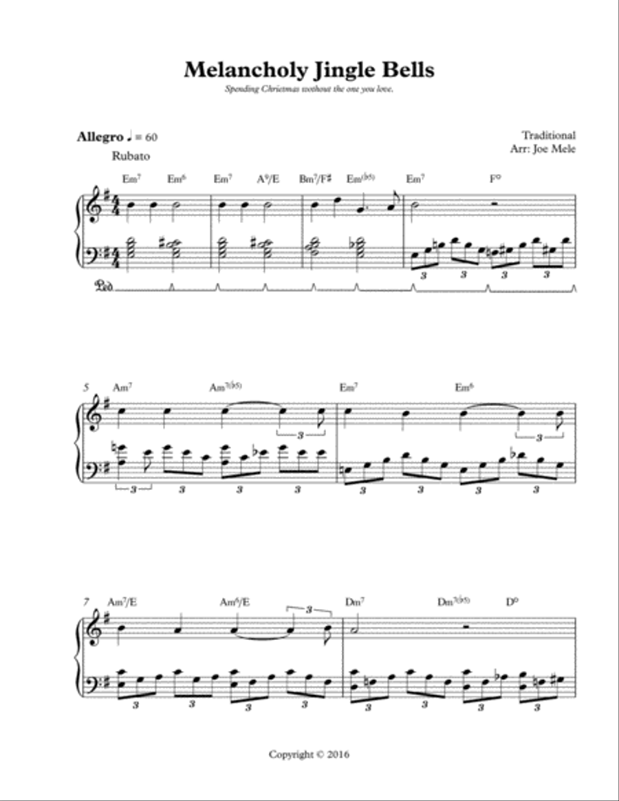 Jingle bells - Melancholy (Piano Solo) Piano Solo scores gallery preview page 2
