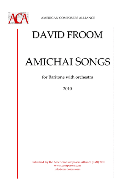 [Froom] Amichai Songs (Baritone and Orchestra)