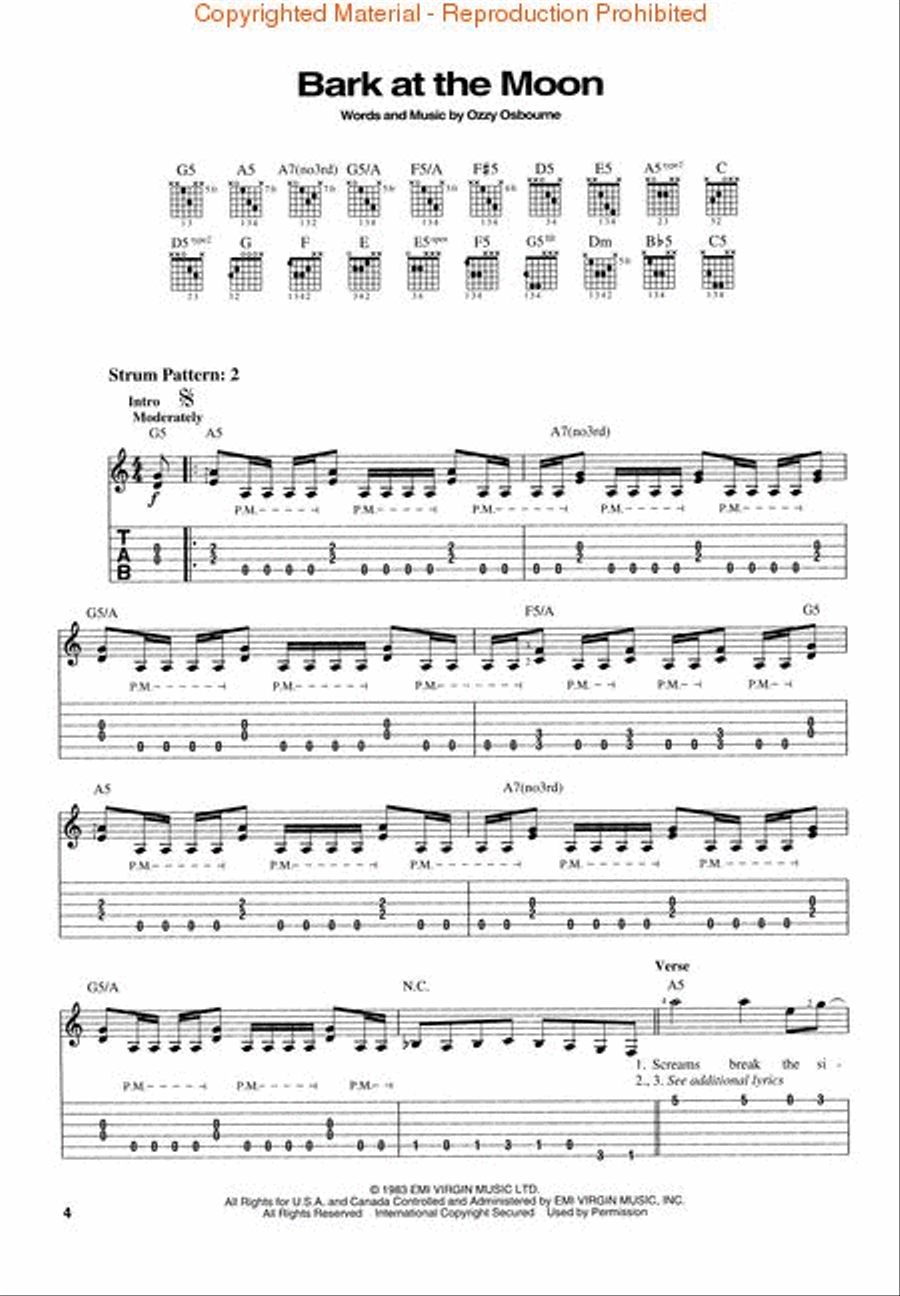 The Best of Ozzy Osbourne Electric Guitar scores gallery preview page 2