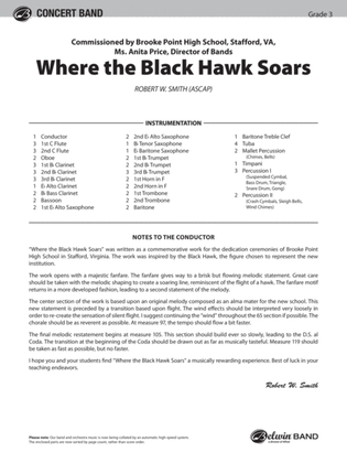 Where the Black Hawk Soars: Score