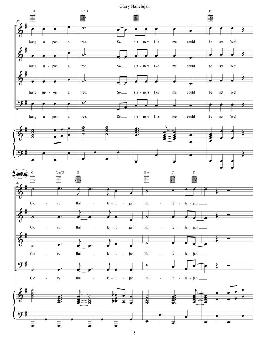 Glory Hallelujah Concert Band scores gallery preview page 5