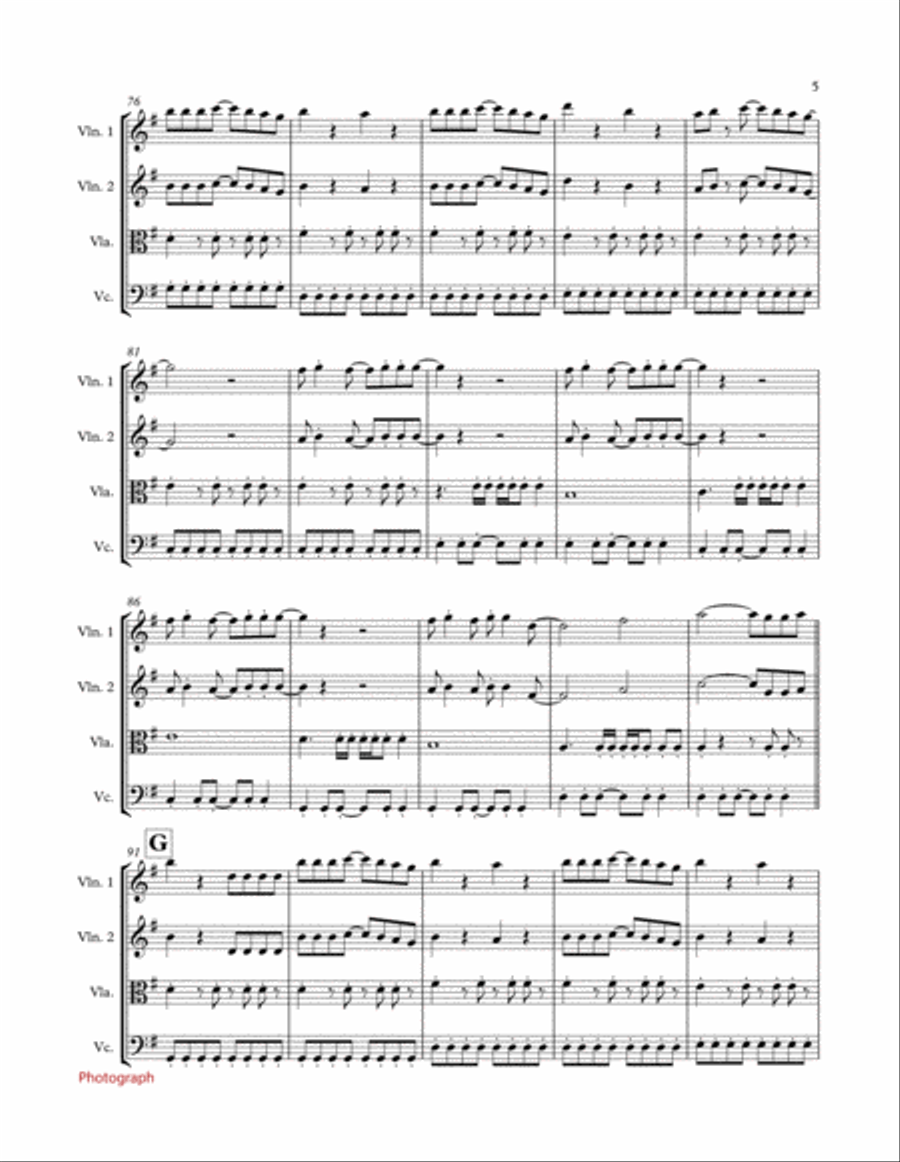 Photograph String Quartet scores gallery preview page 5