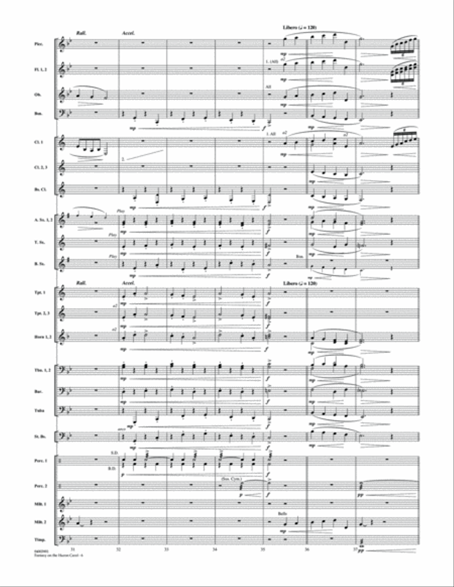 Fantasy on the Huron Carol - Conductor Score (Full Score) Concert Band scores gallery preview page 6