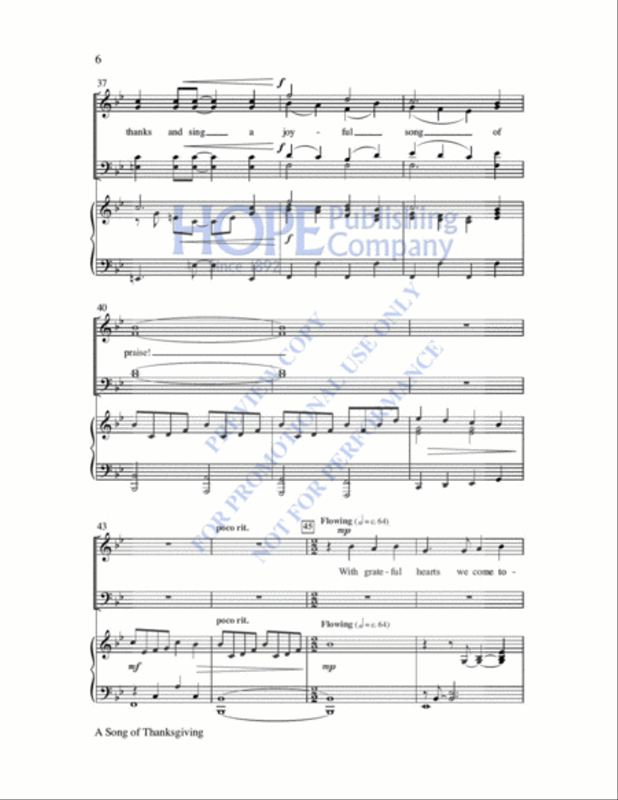 A Song of Thanksgiving A Song of Thanksgiving Choir scores gallery preview page 7