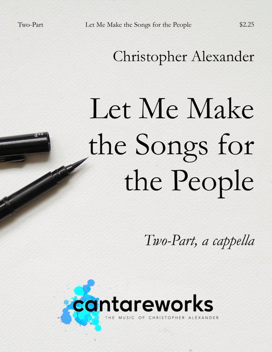Let Me Make the Songs for the People A Cappella scores gallery preview page 1