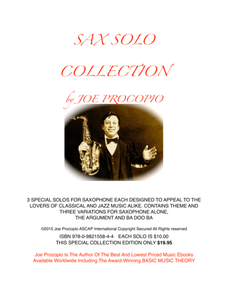 SAX SOLO COLLECTION By Joe Procopio image number null