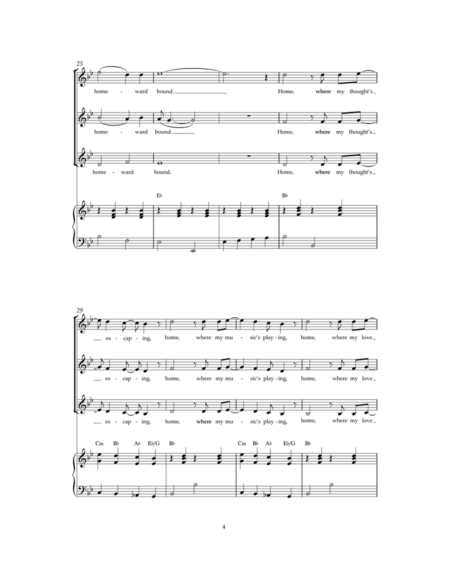 Homeward Bound Homeward Bound Choir scores gallery preview page 4