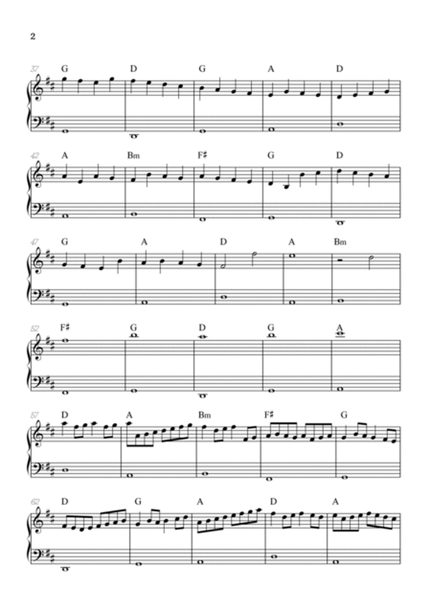 Pachelbel Canon in D • easy piano sheet music with chords image number null