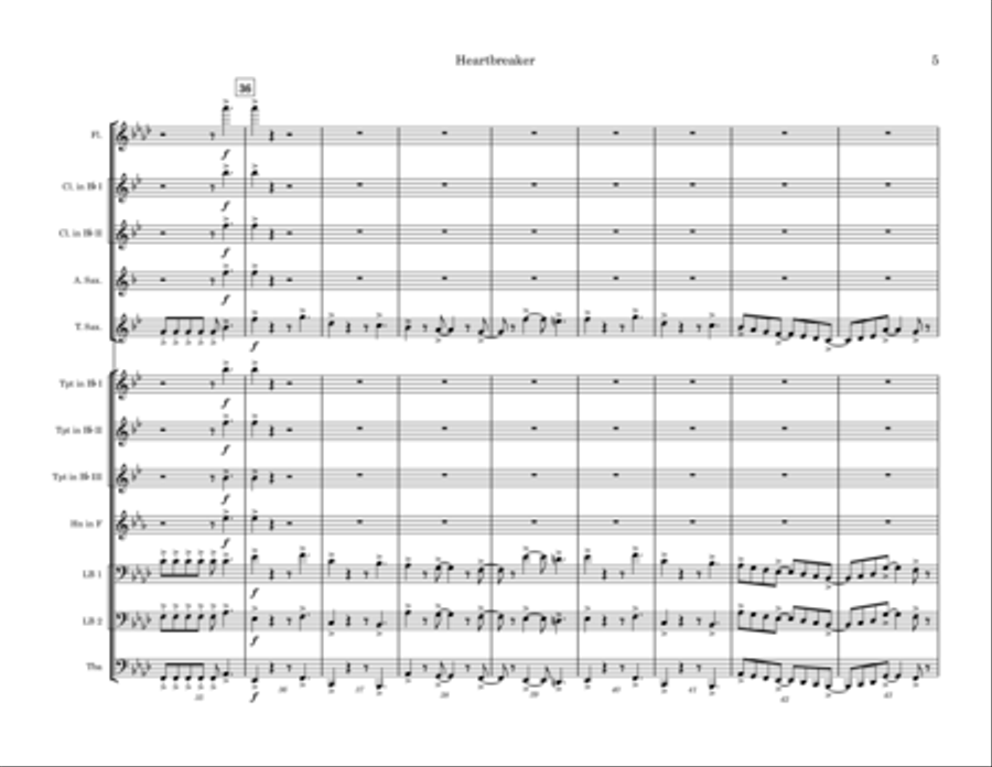 Heartbreaker Heartbreaker Marching Band scores gallery preview page 5