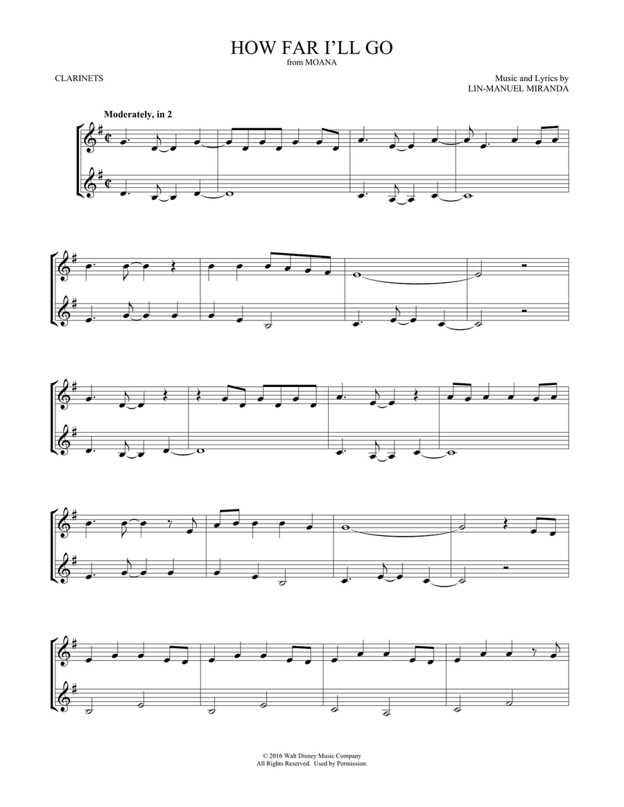 How Far I'll Go (from Moana) (arr. Mark Phillips)