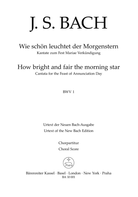 Wie schon leuchtet der Morgenstern BWV 1