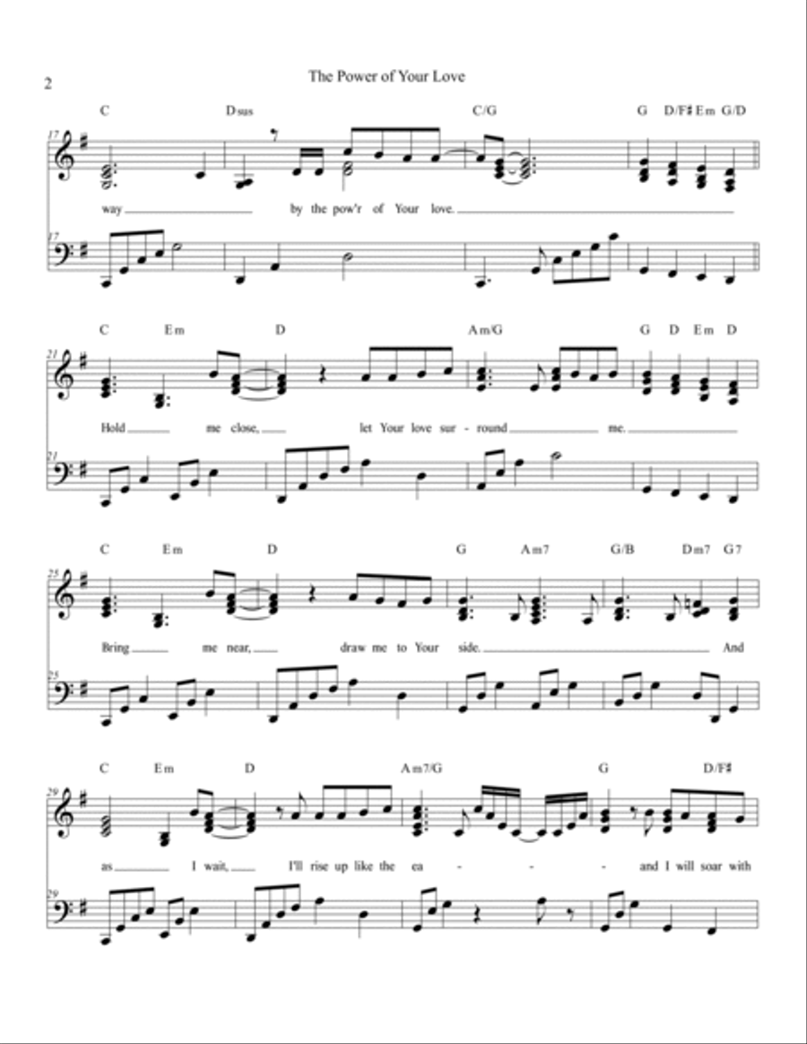 The Power Of Your Love Piano Solo scores gallery preview page 2