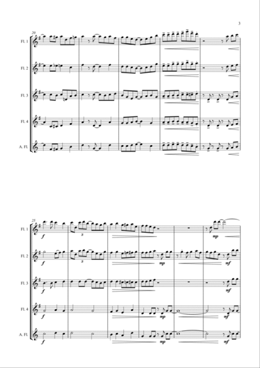 That Christmas Swing Thing - for Flute Quartet Flute Quartet scores gallery preview page 3