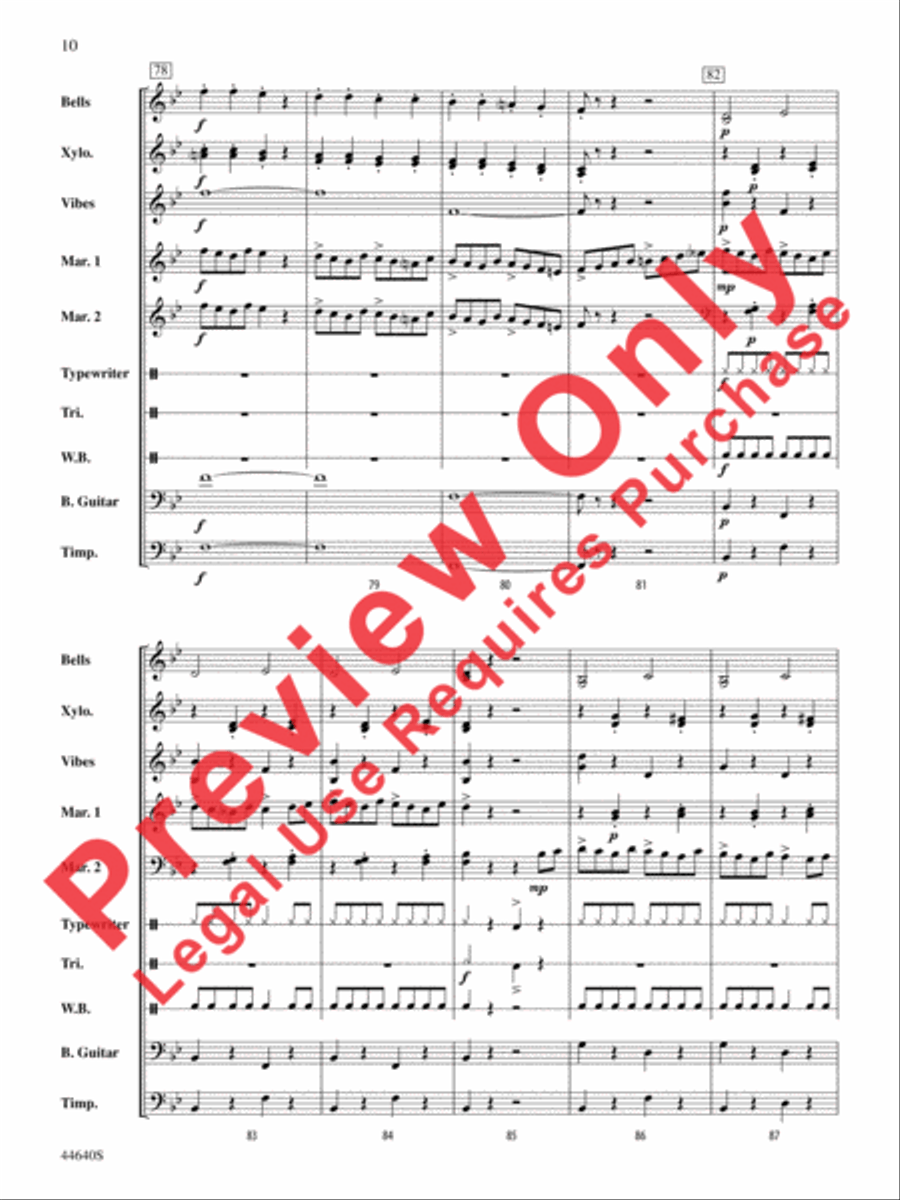 The Typewriter Percussion Ensemble scores gallery preview page 11