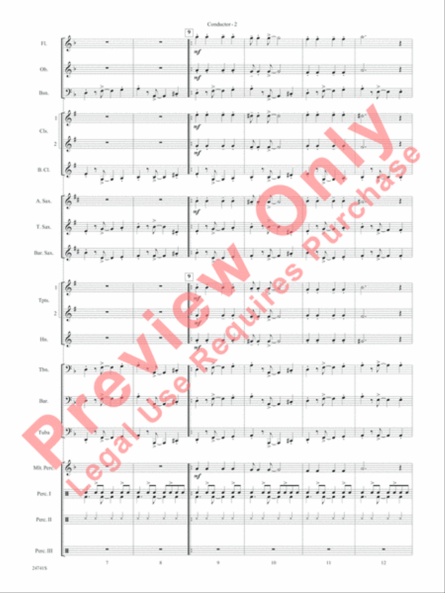 Swing, Santa, Swing Swing, Santa, Swing Concert Band scores gallery preview page 4