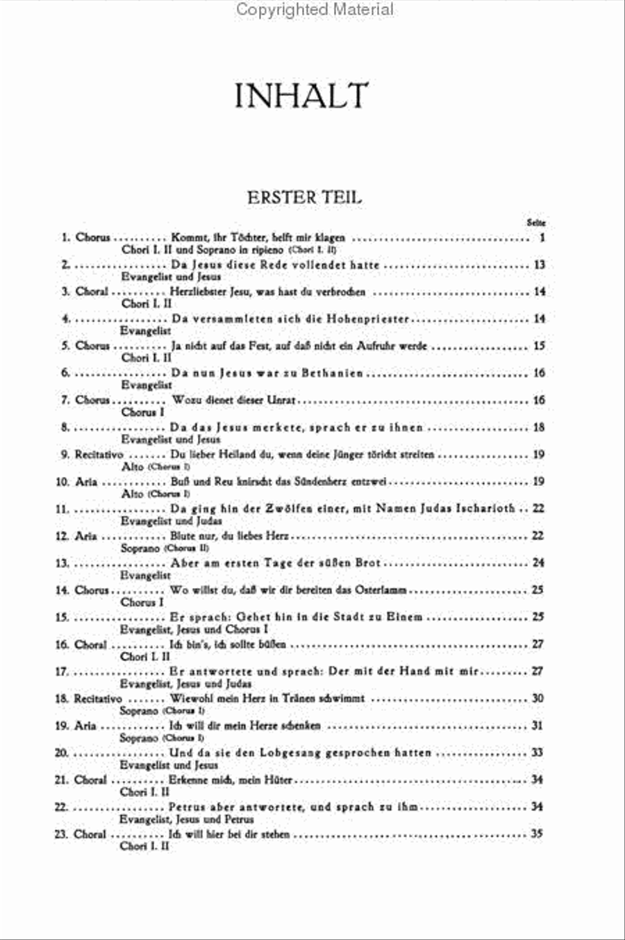 St. Matthew Passion 4-Part scores gallery preview page 2