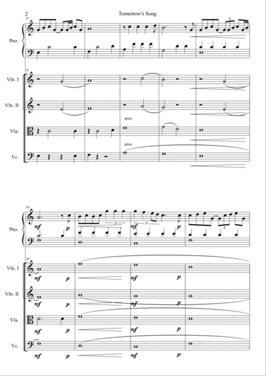 Tomorrow's Song Piano Quartet scores gallery preview page 2
