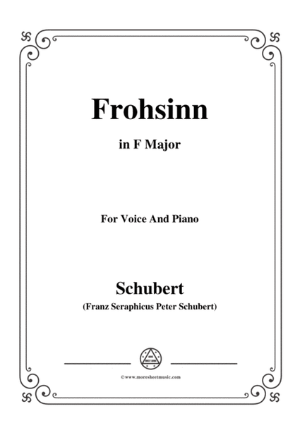 Schubert-Frohsinn(Cheerfulness),D.520,in F Major,for Voice&Piano image number null